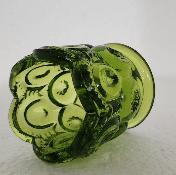 VTG L.E. Smith Moon & Stars Amberine & Green Toothpick Holders - Picture 7 of 9